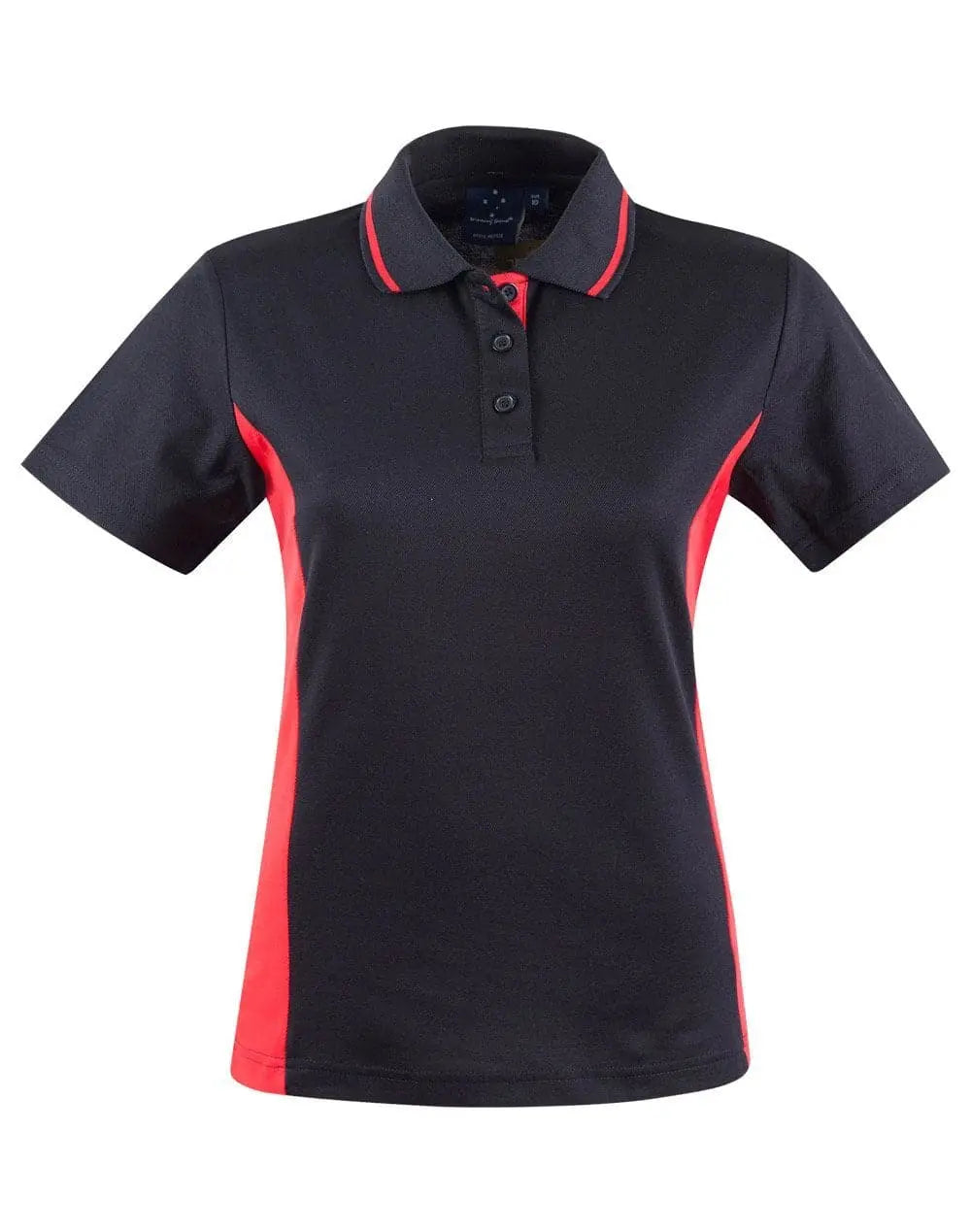 Teammate Polo Shirt Ladies PS74 Casual Wear Winning Spirit 8 Black/Red